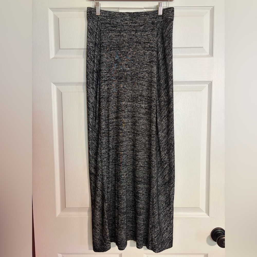 Lou & Grey Charcoal Heather Knit A-line Maxi Skirt